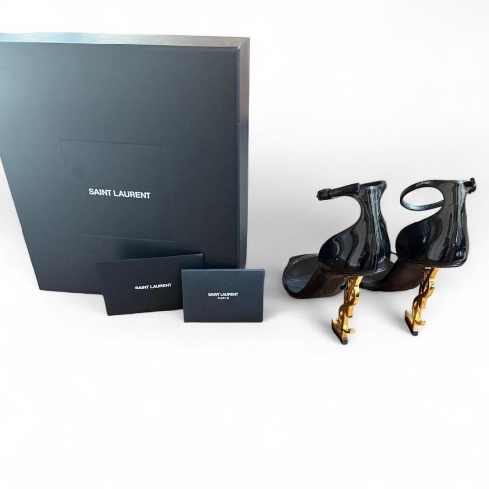 AUTHENTIC SAINT LAURENT Opyum Patent-Leather Heels - Picture 3 of 6